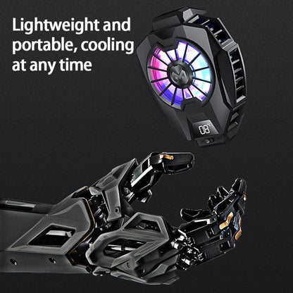 MEMO DL05 Lightweight Mobile Phone Cooler Cooling Fan Portable Cell Phone Radiator with LED Screen for iPhone Samsung Huawei Xiaomi