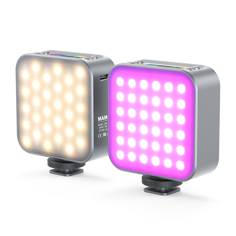 MAMEN LED-D01 Double-sided Camera Fill Light Photography Lighting 2500-9000K RGB Video Light