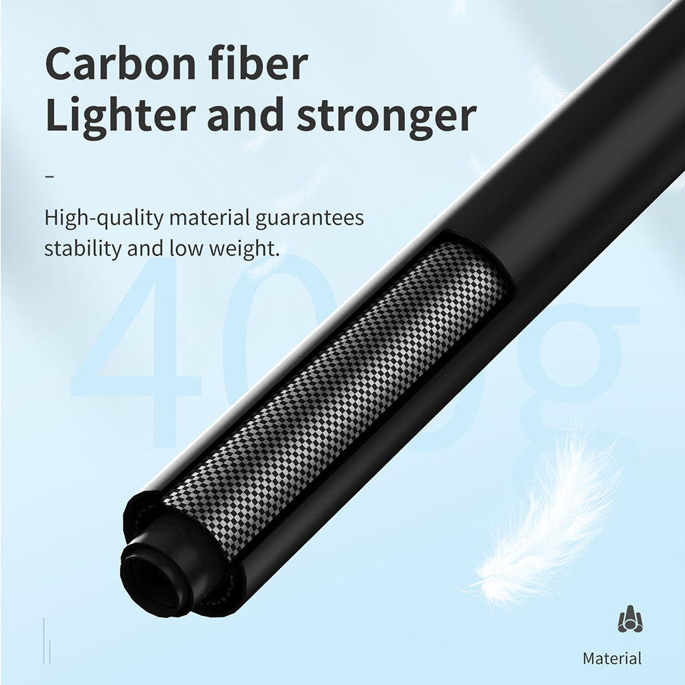 TELESIN IS-MNP-300 3 Meter Carbon Fiber Selfie Stick Telescopic Extension Rod Monopod for Gopro