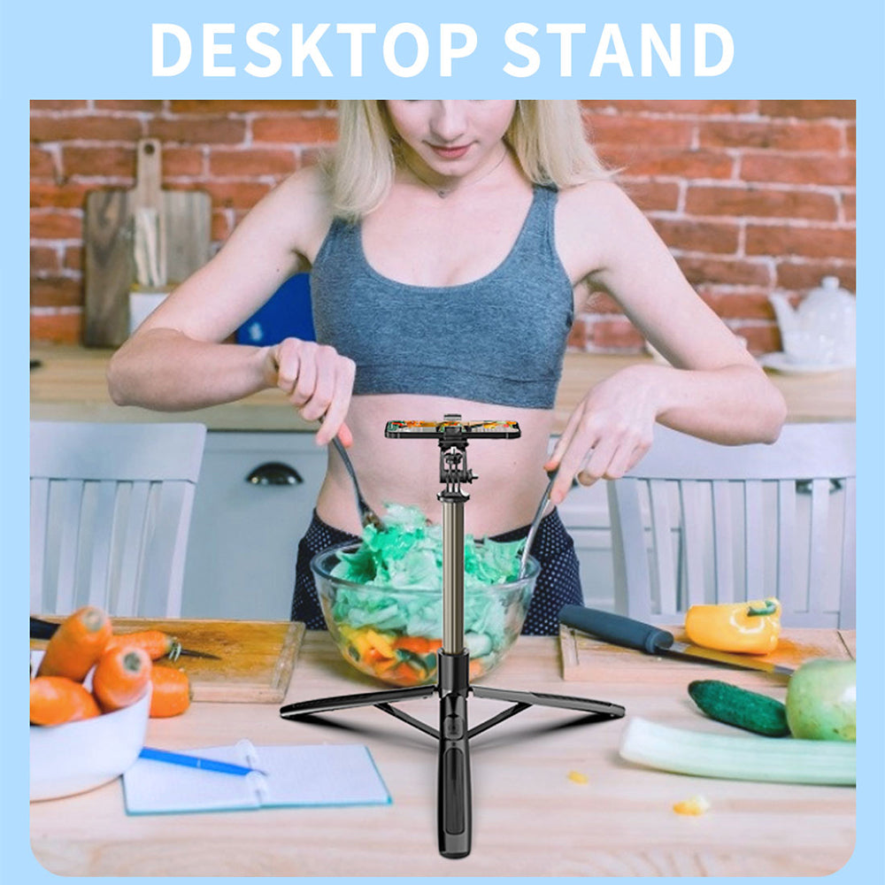 Q06 Multi-function 1.56m Telescopic Handheld Bluetooth Selfie Stick Tripod Stand with Shutter Remote