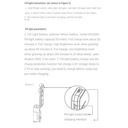 P100D 1.8m Aluminum Alloy Bluetooth Selfie Stick Portable Tripod Stand Adjustable Phone Holder with Single Fill Light Support 360-Degree Rotating for iPhone Samsung