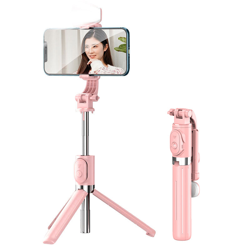 Z8S 103cm 2 in 1 Telescopic Wireless Bluetooth Selfie Stick Remote Control Folding Tripod with Fill Light