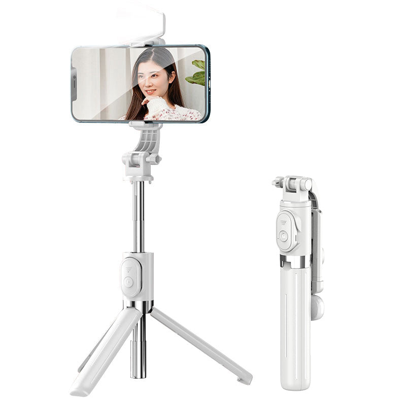 Z8S 103cm 2 in 1 Telescopic Wireless Bluetooth Selfie Stick Remote Control Folding Tripod with Fill Light