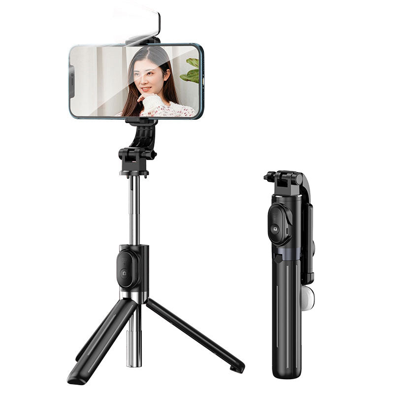 Z8S 103cm 2 in 1 Telescopic Wireless Bluetooth Selfie Stick Remote Control Folding Tripod with Fill Light