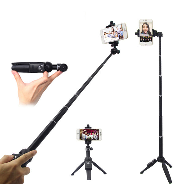 YUNTENG YT-9928 Portable Telescopic Selfie Stick Tripod 3.5-6.8 inch Phone Holder Stand Bluetooth Remote Control Photography Tripod