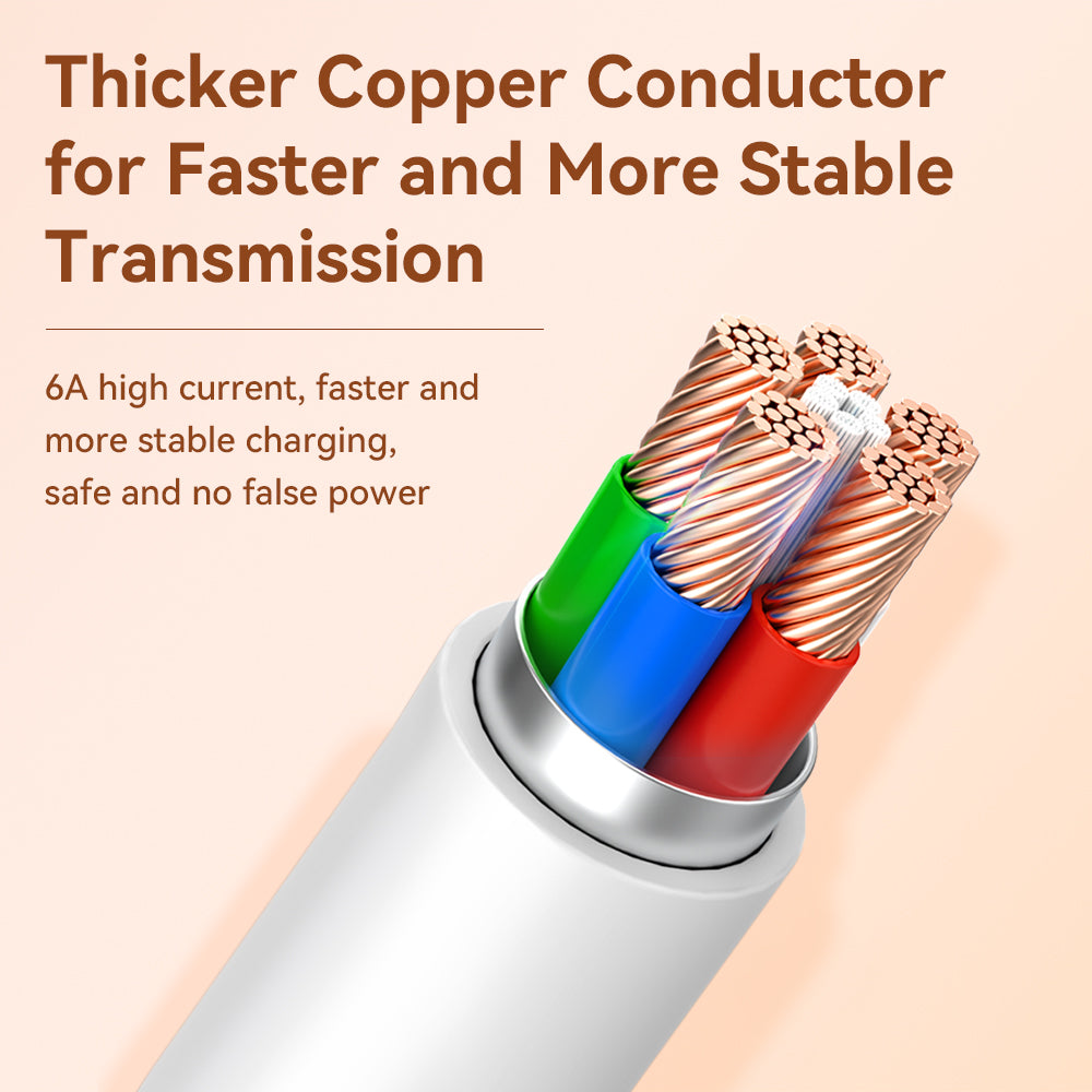 JASOZ TD191 2m 6A Type-C Fast Charging Cable Data Transmission Cord