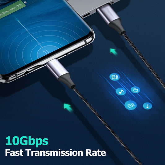 1.2m Type C to Type C Cable Thunderbolt 3.0 10Gbps Date Transmission Fast Charging Cord Compatible for Laptops Computer and More