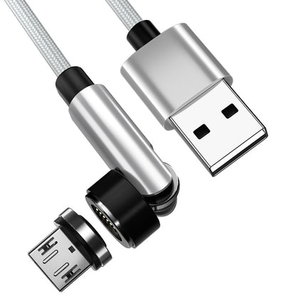 1m Nylon Braided Data Cord Fast Charging Cable + 540 Degrees Rotating Magnetic Attraction Micro Plug