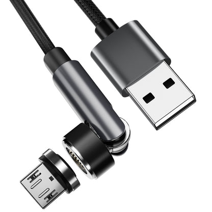 1m Nylon Braided Data Cord Fast Charging Cable + 540 Degrees Rotating Magnetic Attraction Micro Plug