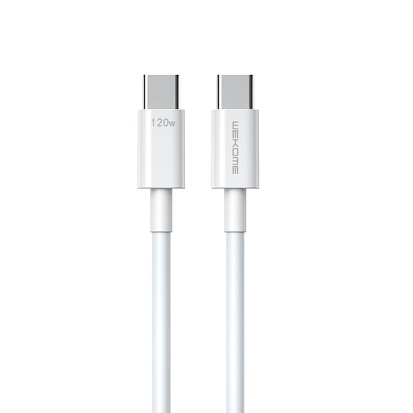 WEKOME Origin Series C-C WDC-175 1.2m 120W Super Fast Charging Cable Type-C to Type-C 480Mbps Data Cord