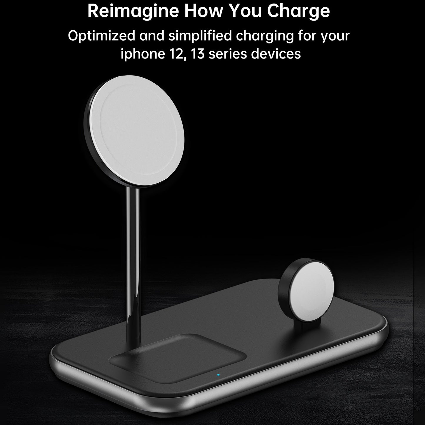 CHOETECH T589-F MFI & MFM Certified 3 in 1 Magnetic Wireless Charger Charging Station with 12V / 3A Power Adapter for iPhone / iWatch / AirPods