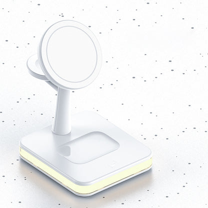 JJT-991 For iPhone / Apple Watch / AirPods 4 in 1 Magnetic Wireless Charger with USB Output Multifunction Charging Base