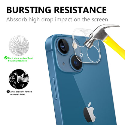 For iPhone 14 Plus 6.7 inch Full Covering High Transparency Anti-explosion AGC Glass Rear Camera Lens Protector