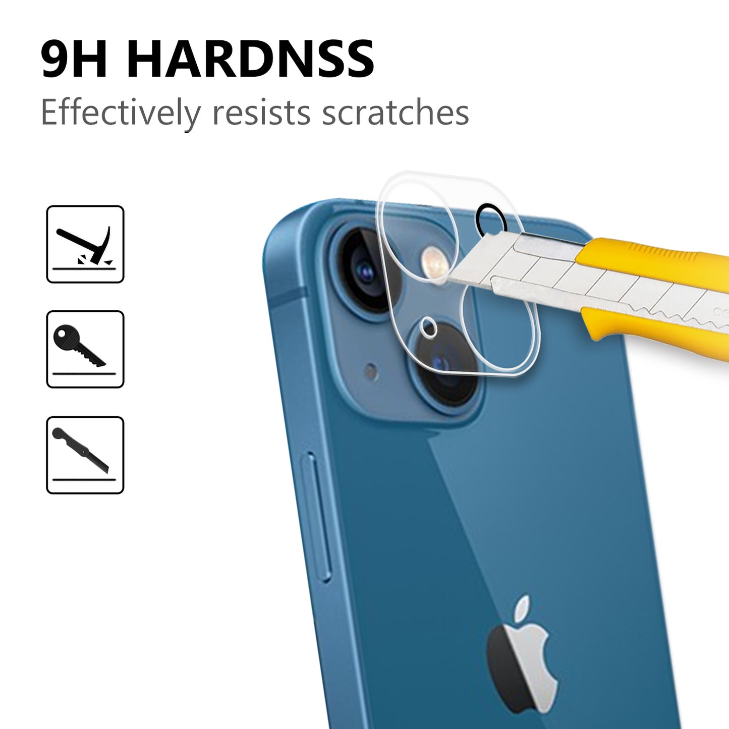 For iPhone 14 Plus 6.7 inch Full Covering High Transparency Anti-explosion AGC Glass Rear Camera Lens Protector