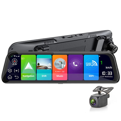 10 inch Touch Screen 1080P HD Dual Lens 4G WiFi Android 8.1 GPS Navigation ADAS Car DVR Rearview Mirror Camera Video Recorder Dash Cam