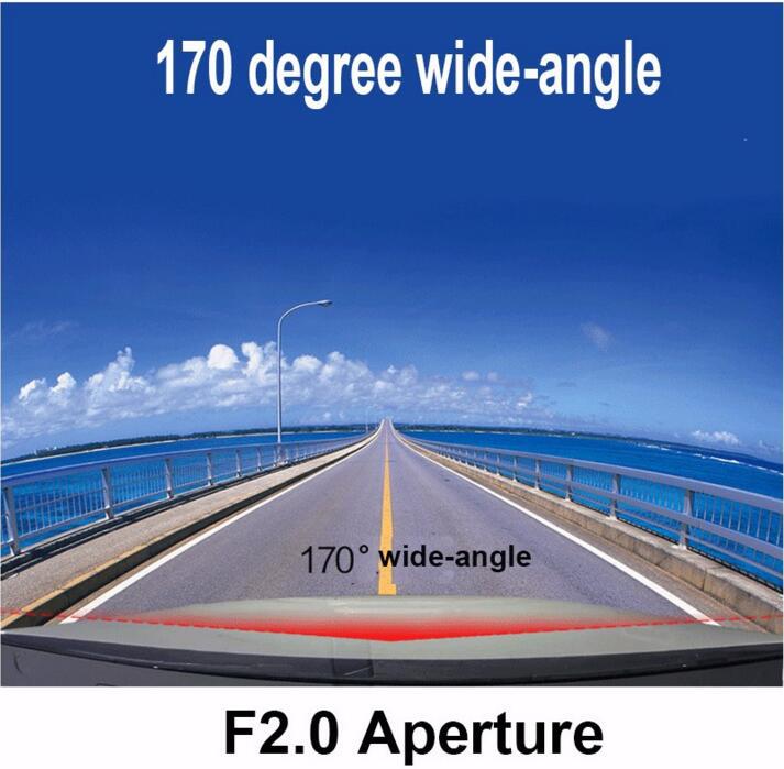 H192 GPS Front Inside Rear Dash Cam Car Camera Driving Recorder with 1080P 170-degree Wide Angle