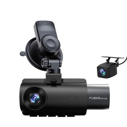H192 GPS Front Inside Rear Dash Cam Car Camera Driving Recorder with 1080P 170-degree Wide Angle