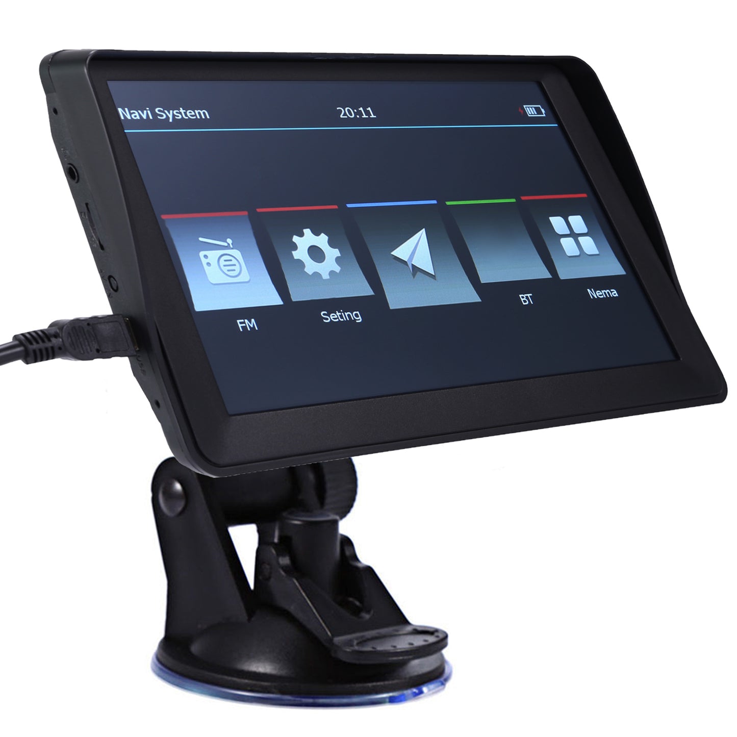 RH-G101 Car GPS Navigation 7 Inch Touch Screen GPS Navigator Truck Map GPS Navigator (256M+8G)