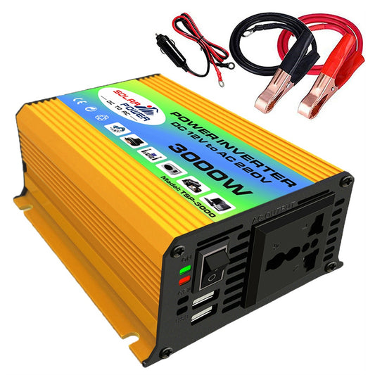 Tang I Generation 12V to 220V 3000W Intelligent Car Power Inverter with Dual USB for Camping, Traveling