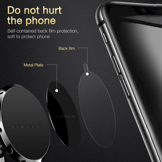 2pcs CAFELE Ultra-thin Magnetic Metal Plate Car Phone Holder Disk Iron Sheet Sticker Strong Magnet for Phone Stand