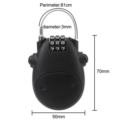 Motorcycle Helmet Code Lock Telescopic Steel Wire Luggage Suitcase Anti-theft Security Lock