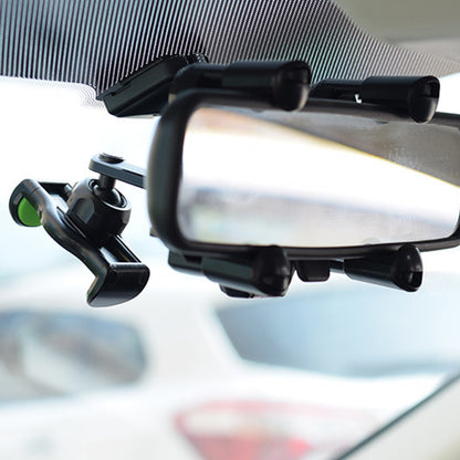 Car Rearview Mirror Phone Holder 360 Degrees Rotating Cellphone Bracket Stand
