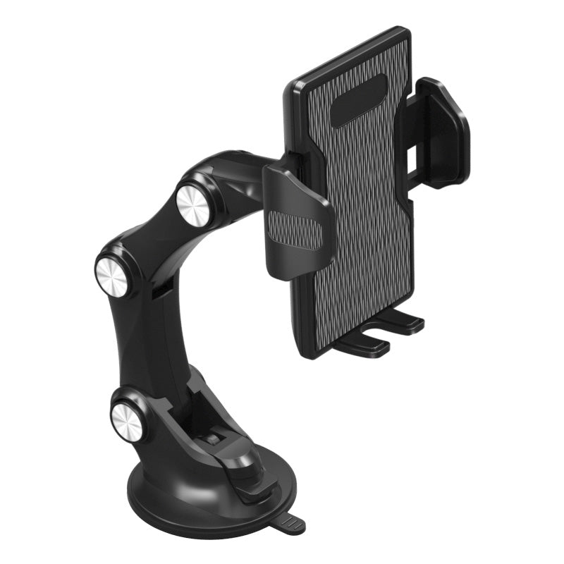 XZ3+JZ6 Nano Suction Cup Base Phone Holder Automatic Clamping Three Segment Bracket for Car Dashboard / Windshield