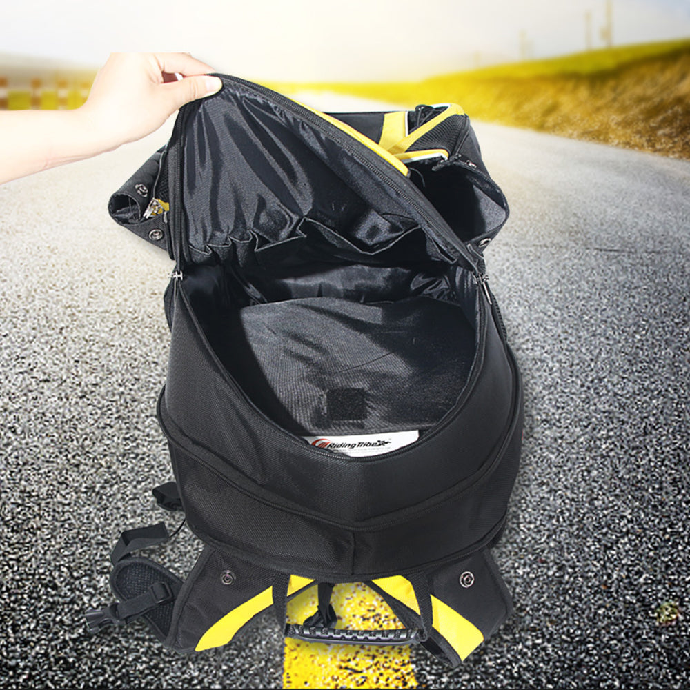 RIDING TRIBE G-XZ-012 Motorcycle Helmet Bag Waterproof Backpack Travel Motorbike Expandable Storage Bag