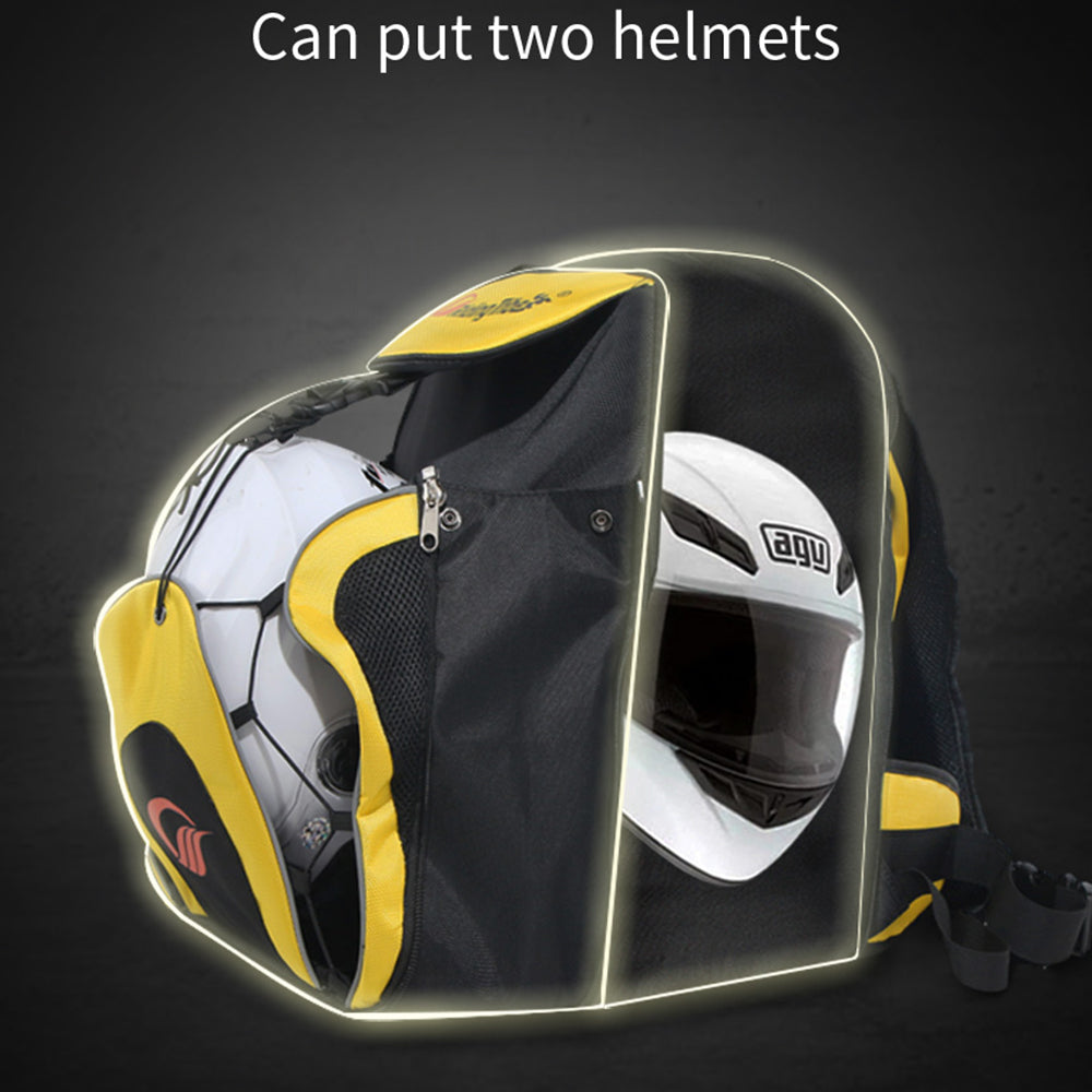 RIDING TRIBE G-XZ-012 Motorcycle Helmet Bag Waterproof Backpack Travel Motorbike Expandable Storage Bag