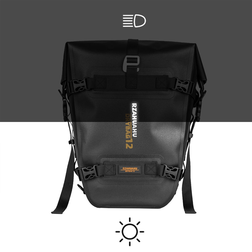RZAHUAHU 16L Motorcycle Rear Bag Motor Side Tail Bag Waterproof Saddle Storage Bag Motorbike Touring Bag