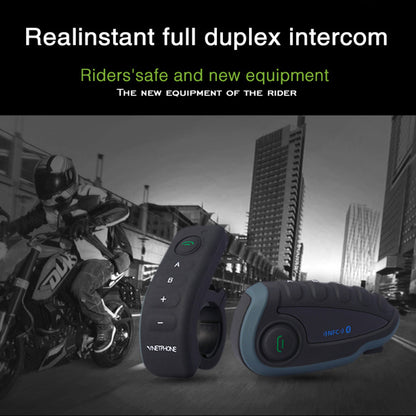 VNETPHONE V8 Motorcycle Helmet Intercom Bluetooth Headset Remote Control 1200M Wireless Distance Supporting Five People Live Chat