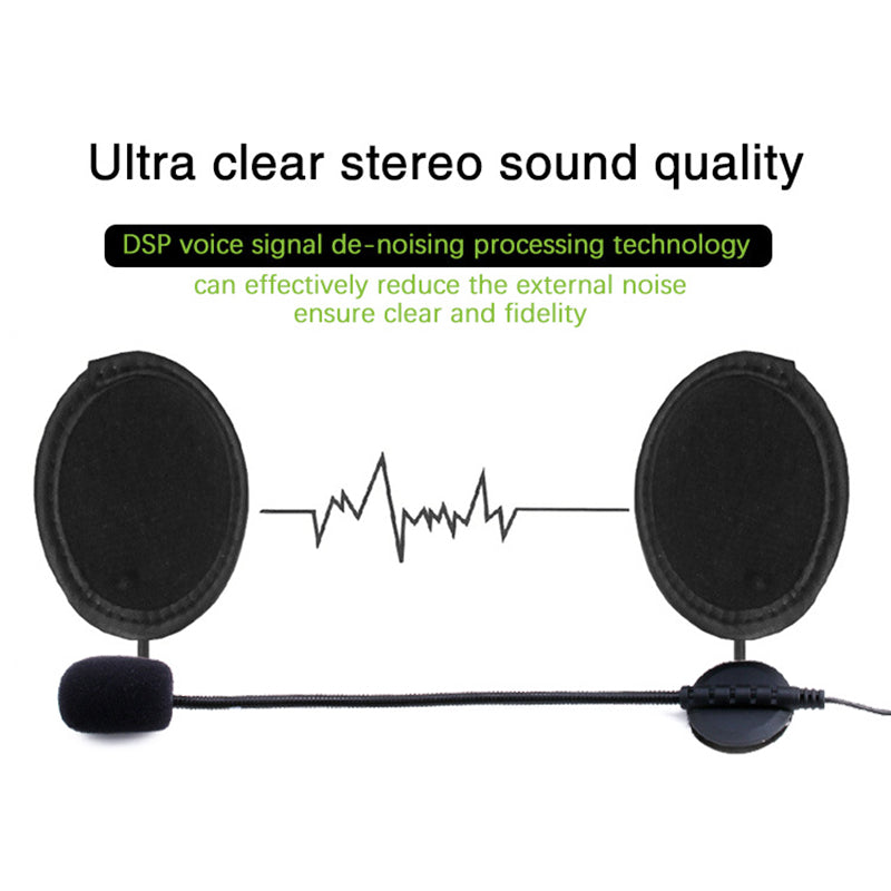 VNETPHONE V8 Motorcycle Helmet Intercom Bluetooth Headset Remote Control 1200M Wireless Distance Supporting Five People Live Chat