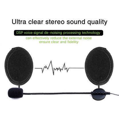 VNETPHONE V8 Motorcycle Helmet Intercom Bluetooth Headset Remote Control 1200M Wireless Distance Supporting Five People Live Chat