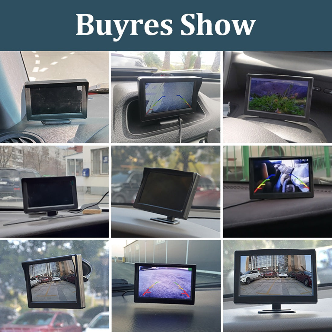 RH-500 Car Parking Reverse 5" LCD Screen Recorder Display Monitor with Power Supply Cable