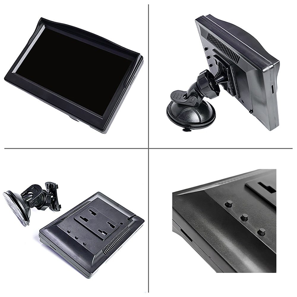 RH-500 Car Parking Reverse 5" LCD Screen Recorder Display Monitor with Power Supply Cable