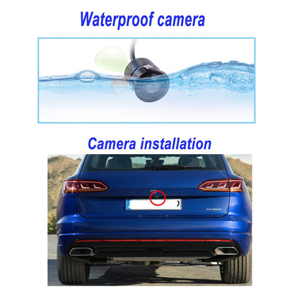 RH-501 5" LCD Display Screen Car Parking Reverse Waterproof Round Rear Camera with Video Line