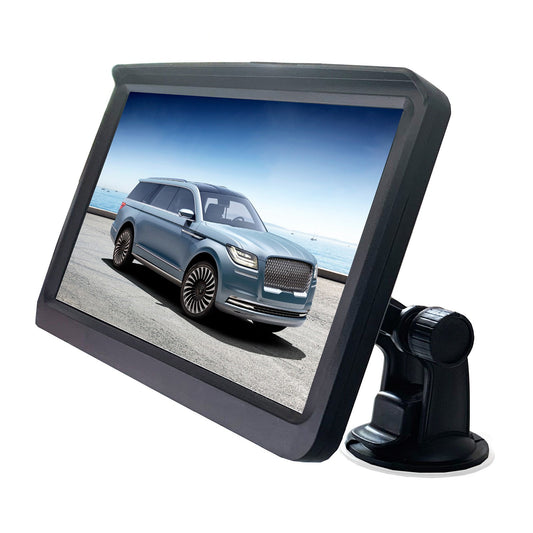 RH-702G 7" LCD Video Display Screen Monitor Rear View Round Camera Parking and Reverse System Kit with Car Charger (12V-24V)