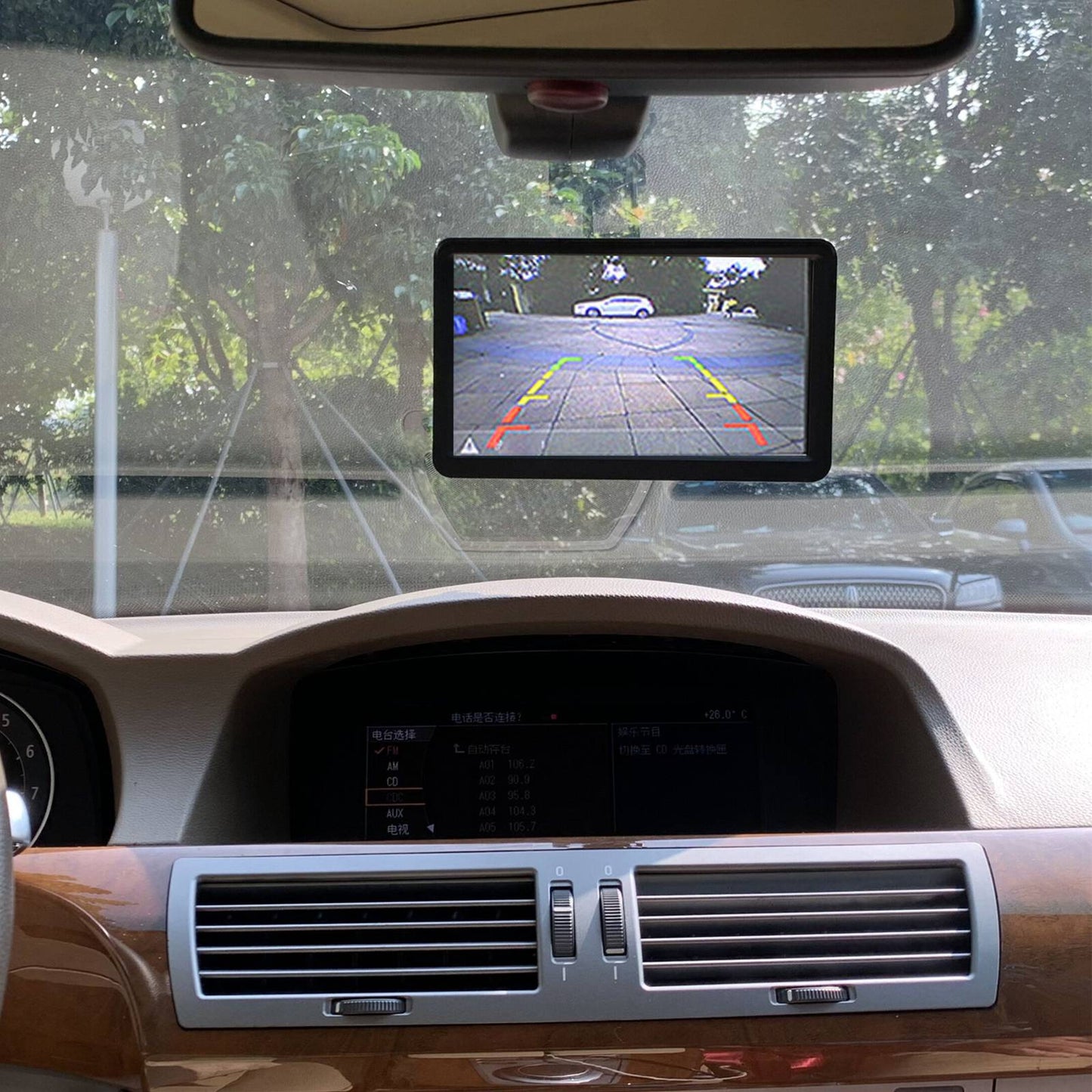 RH-702H 7" LCD Video Wireless Monitor Rear View 12LED Camera Parking and Reverse System Kit (12V-24V)