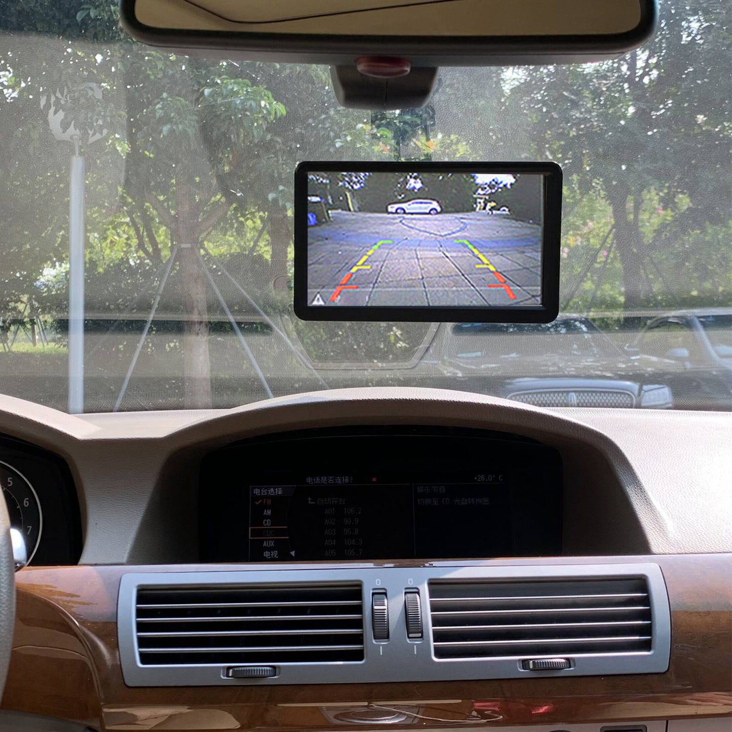 RH-702B Large 7" LCD Display Monitor 12V 24V Car Parking Reversing Butterfly-shaped Rear Camera Kit