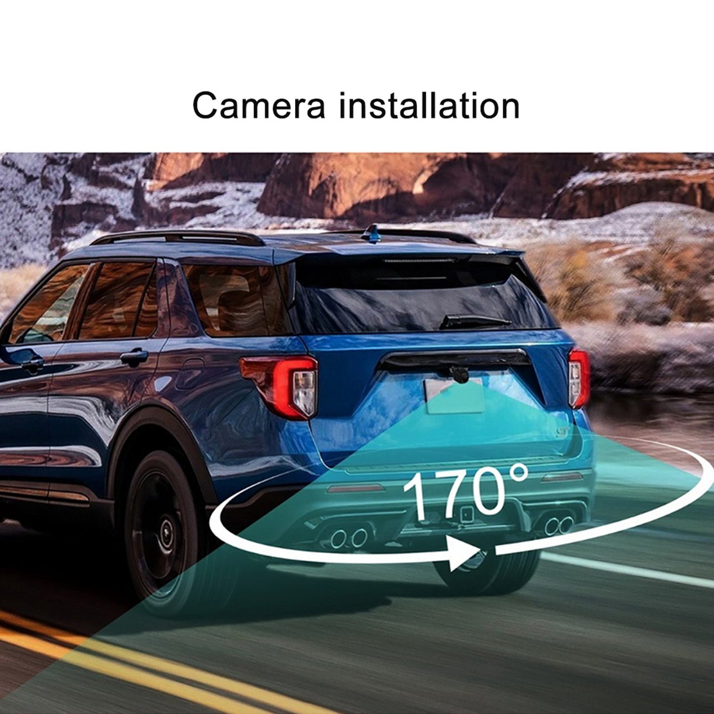 RH-702B Large 7" LCD Display Monitor 12V 24V Car Parking Reversing Butterfly-shaped Rear Camera Kit