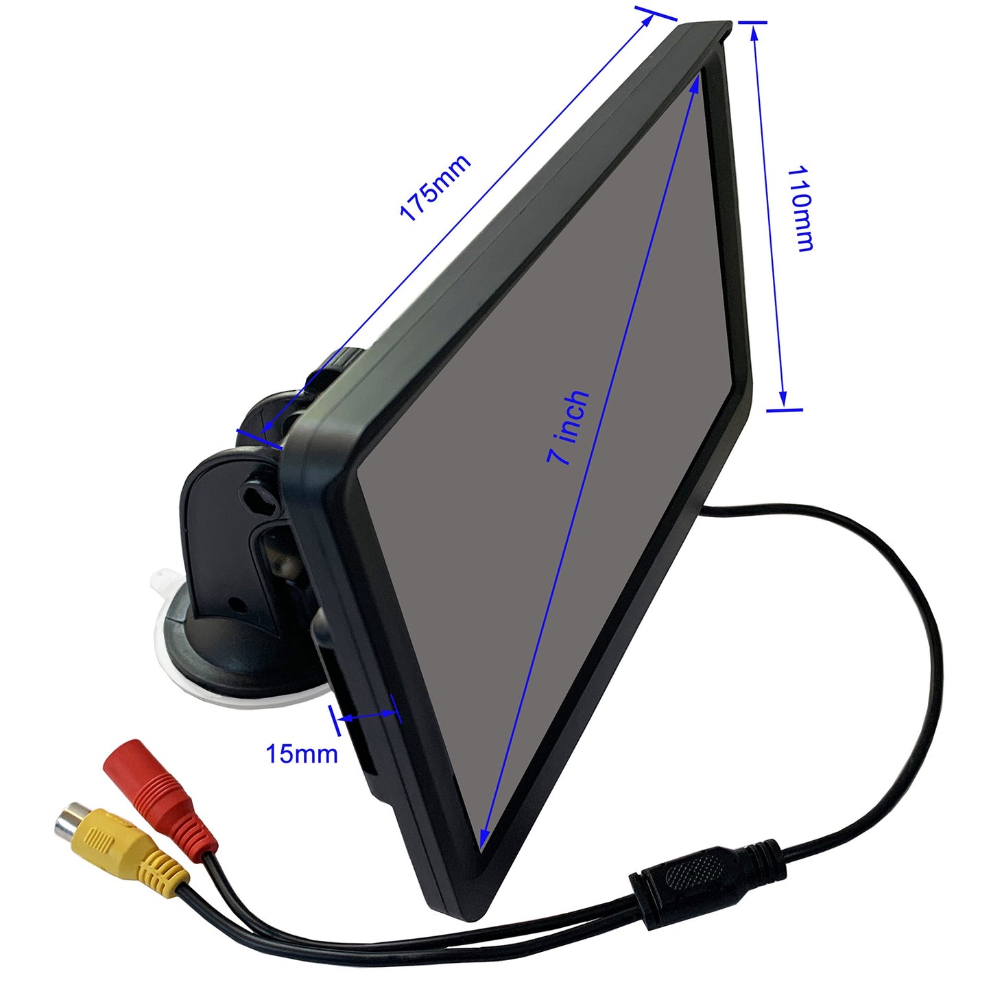 RH-702B Large 7" LCD Display Monitor 12V 24V Car Parking Reversing Butterfly-shaped Rear Camera Kit