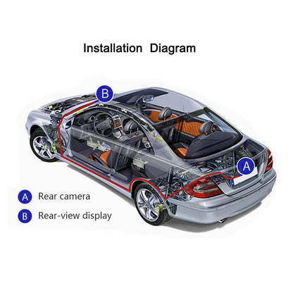 RH-702D HD 7" Large Screen LCD Display Monitor 12V 24V Car Parking Reversing 8-LED Rear Camera Kit