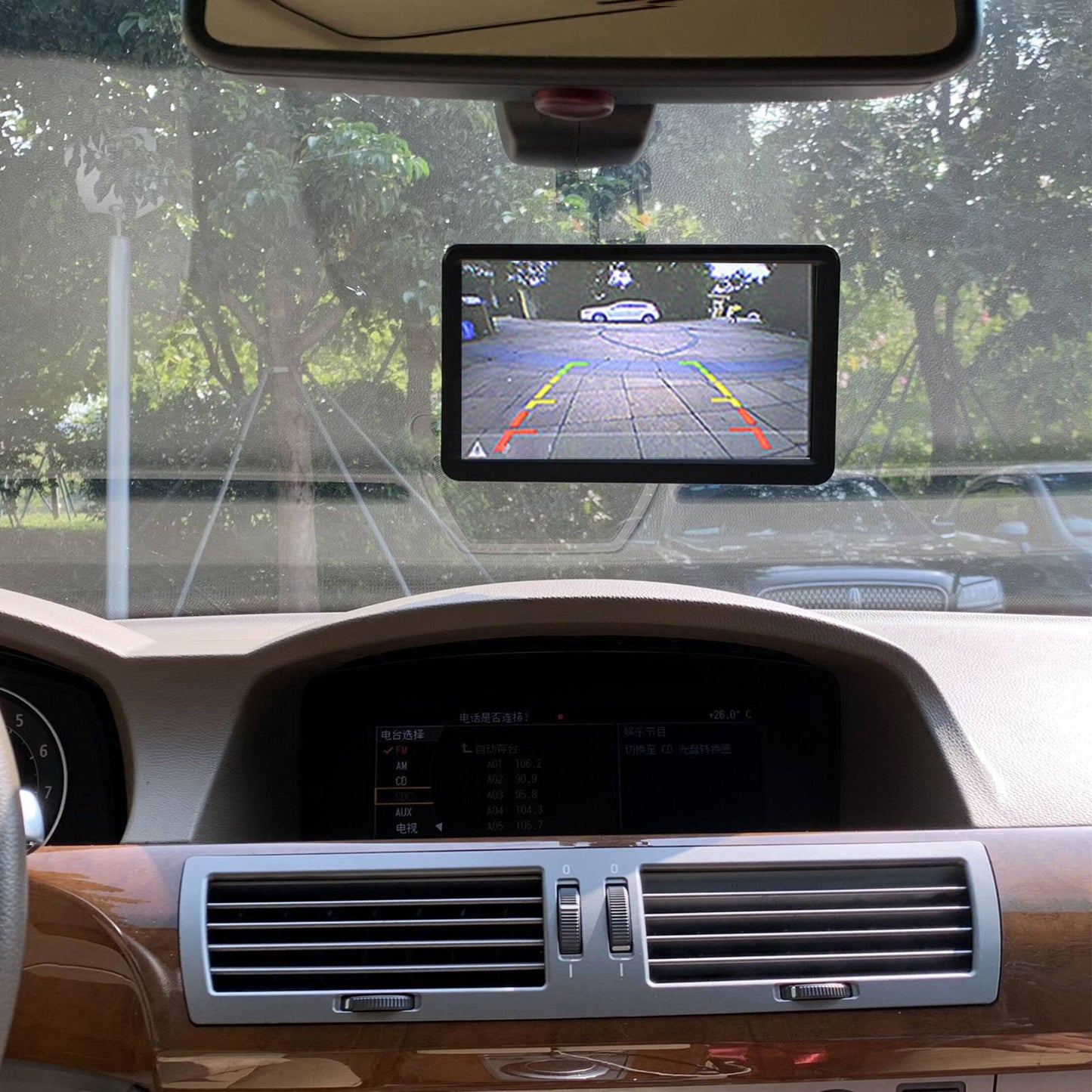 RH-702E 12V 24V 12-LED Rear View Reverse Camera + 7" Screen Car Reversing Parking Monitor Set
