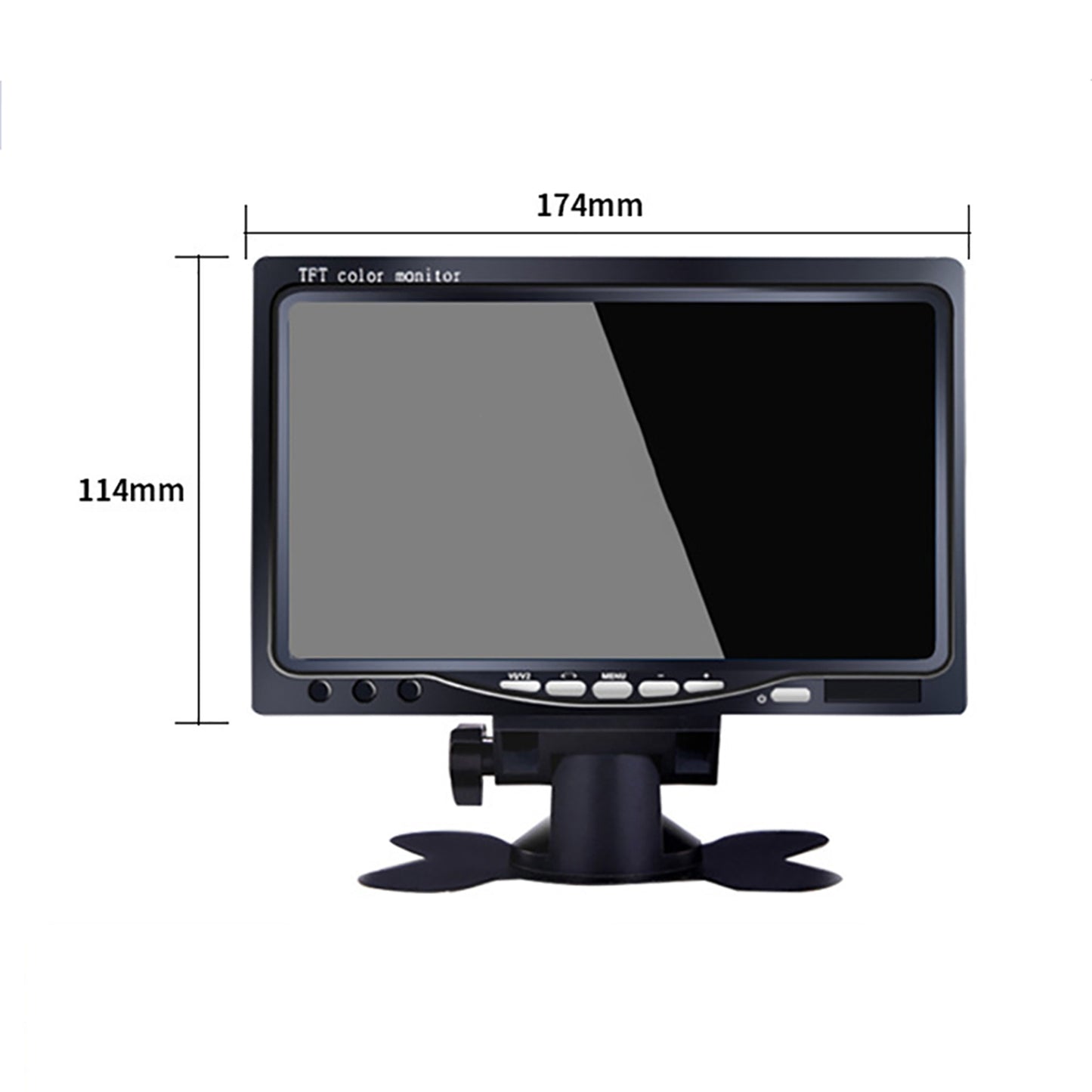 RH-701B 7" LCD Video Display Screen Monitor Rear View Backup Car 4-LED Camera Parking and Reverse System Kit