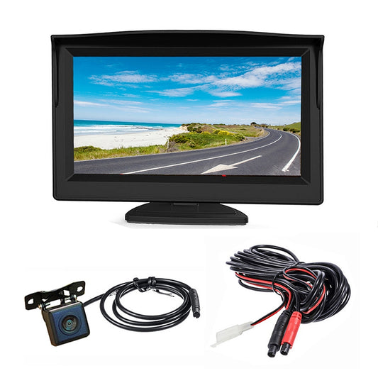 RH-512 5&#39;&#39; LCD Display Monitor Car Parking Reverse Waterproof AHD Square Rear Camera with Video Line