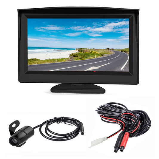 RH-513 5&#39;&#39; LCD Display Monitor Car Parking Reverse Waterproof Butterfly-shaped Rear Camera with Video Line