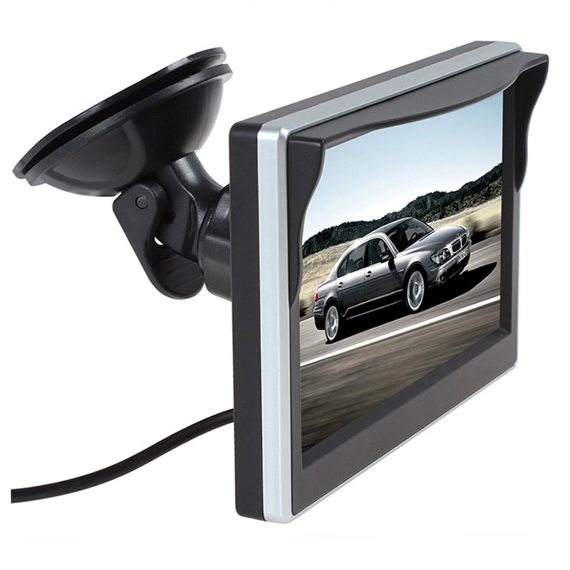 RH-511 Rear View Backup Car Camera Waterproof 5" LCD Video Display Screen Monitor Parking and Reverse Assist Safety System Kit for Vehicles
