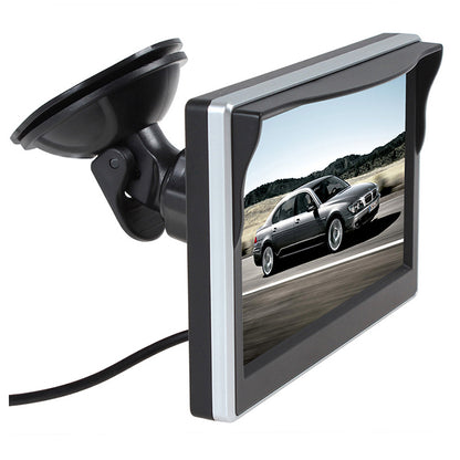 RH-511 Rear View Backup Car Camera Waterproof 5" LCD Video Display Screen Monitor Parking and Reverse Assist Safety System Kit for Vehicles