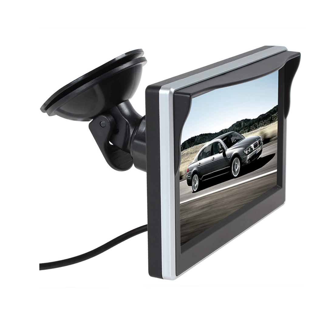 RH-506 Large 5" LCD Display Monitor Round Rear Camera for Car Parking Reverse with Video Line and Power Supply Cable