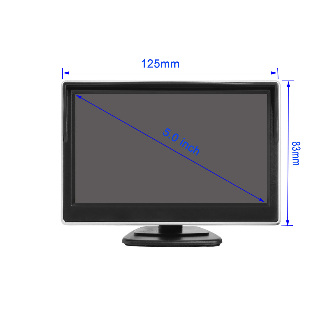 RH-507 5" LCD Display Monitor Car Parking Reverse Waterproof Butterfly-shaped Rear Camera with Power Supply Cable and Video Line